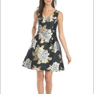 Black, sliver and gold dress